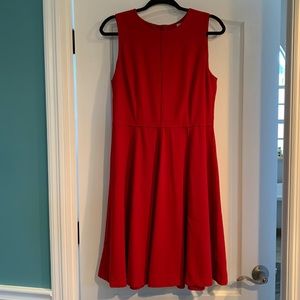 Red sleeveless dress